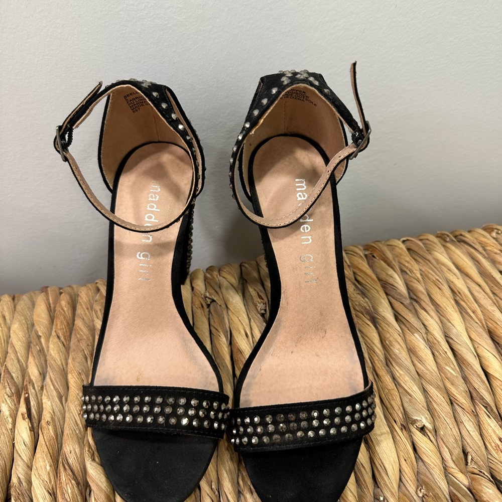 Madden Girl Black Studded Heels